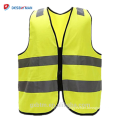 Hot Selling Yellow Engineer Hi Vis Workwear Jacket ANSI High Visibility Flourescent Reflective Safety Vest With Zipper